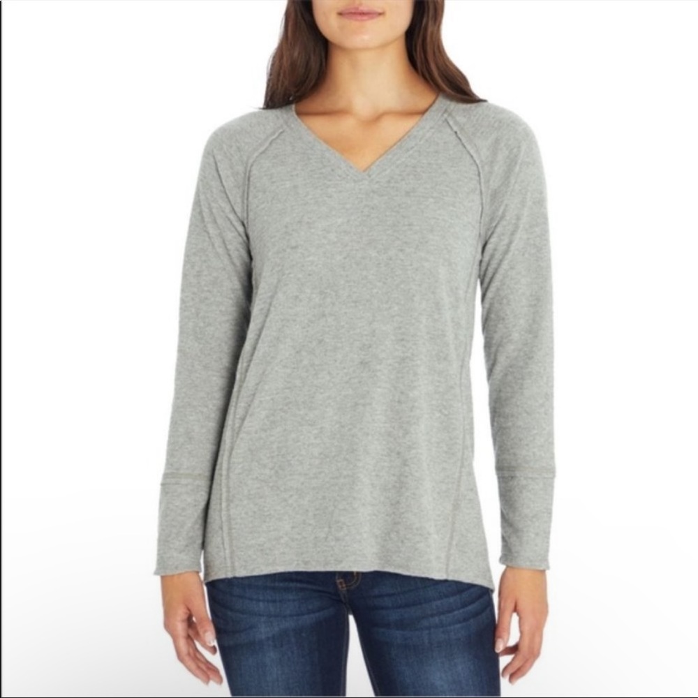 Wildfox Haley Brushed Top Gray L